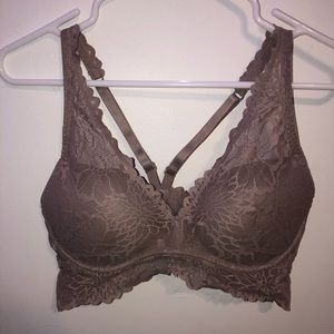 Pink Victoria secret push up lace brallete